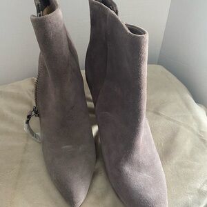 Splendid Taupe Suede Pointed Toe Ankle Booties